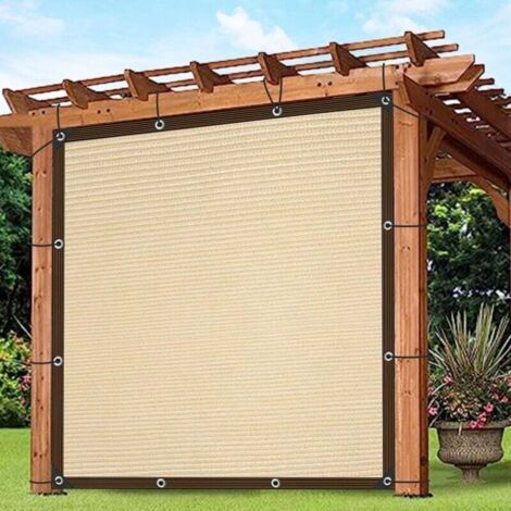 Alliandisulisem Rechteckiges Sonnensegel Mit Ösen, 2 X 3 M, Atmungsaktiv, Sonnenschutz, Für Gewächshaus, Terrasse, Garten, Zaun, Beige