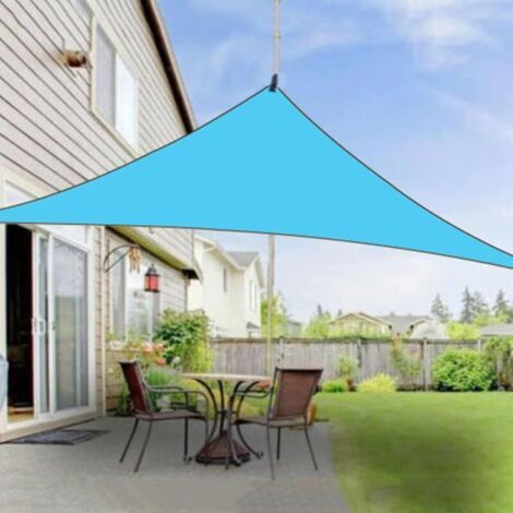 Alliandisulisem Dreieckiges Sonnensegel In Himmelblau, Sonnenschutz Für Den Garten Mit Edelstahlbefestigungen, 333 M