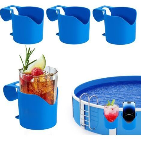 Alliandis 4er-set Poolbecherhalter, Poolbecherhalter, Wasserbecherhalter Für Schwimmbad, Whirlpool, Auslaufsicher, Poolzubehör Für Getränke, Handy