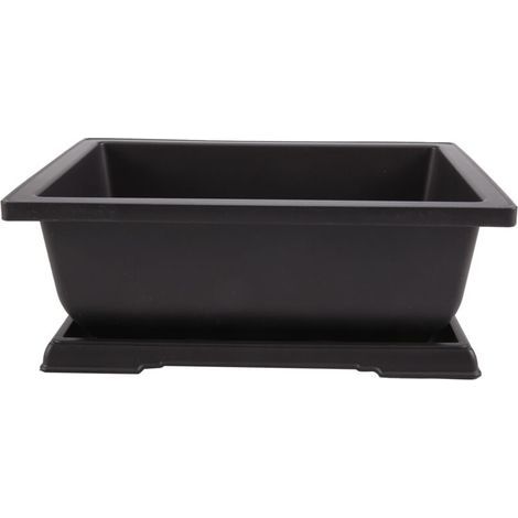 Alliandisp Rechteckiger Blumentopf Für Bonsai, Balkonpflanzgefäß, 29 X 21 X 10,5 Cm