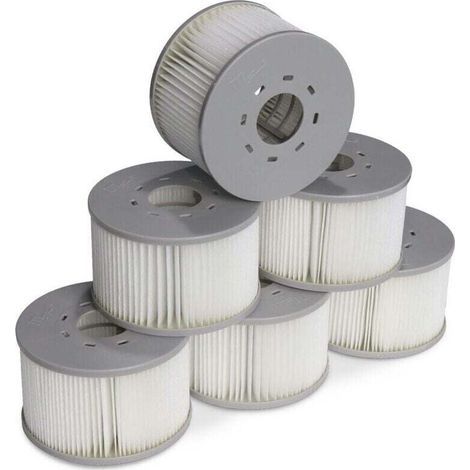 Alliandis 6er-pack Filter Für Mspa V2 Aufblasbare Whirlpools. Ø 106 Cm – 6 Ersatzfilterkartuschen Für Mspa Aufblasbare Whirlpools