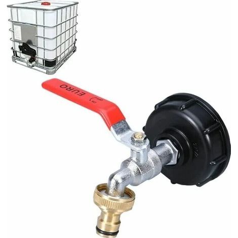 Alliandisr Ibc 1000l Tankhahn Für Regenwassernutzung, 1/2" Ibc Tankadapter