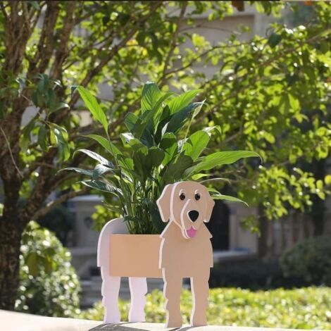 Alliandis Golden Retriever Blumentopf In Hundeform, Pvc-tiertopf, Großer Pflanzkübel Für Den Außenbereich