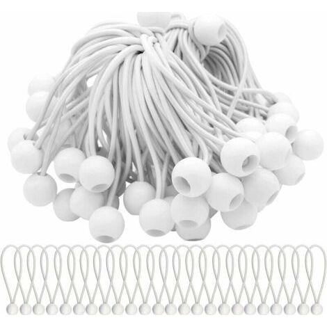 Alliandis Packung Mit 50 Elastischen Spannern Mit Elastischen Kugeln Für Festzelte, Zelte, Banner Und Planen.