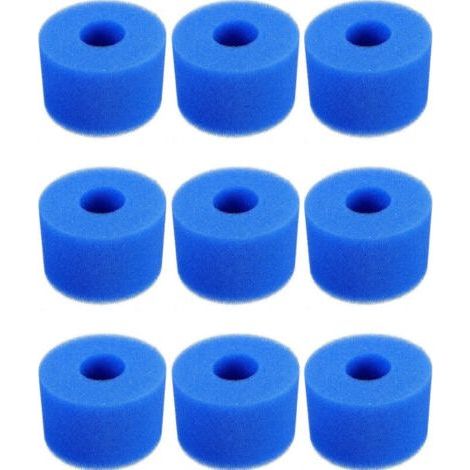 Alliandis 9-teiliges Poolfilter-set, Schaumstofffilterkartusche, Schaumstoff Für Poolfilter, Wiederverwendbar Und Waschbar, Schaumstofffilter Für Whirlpools Und Schwimmbäder