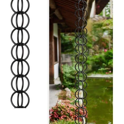 Alliandis 1,2 M/4 Fuß Regenkette, Dachrinnen-regenkette, Dekorativer Wasserfänger Für Den Garten, Ersatz Für Fallrohre Im Außenbereich - Für Dach, Garten, Schuppen, Terrasse Und Außenbereiche