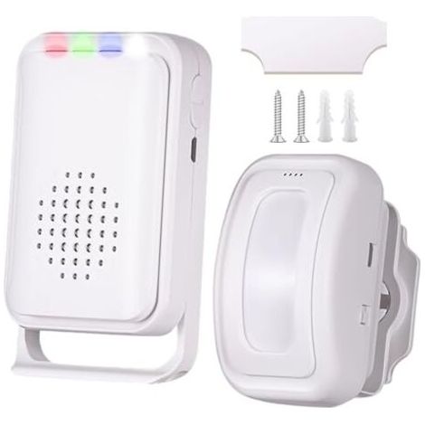 Alliandis Bewegungsmelder-türklingel Für Geschäftseingang, Durchgang, Bewegungsmelder-alarm, Drahtloser Außenmelder-alarm, Drahtloser Hausalarm, 1 Sensor Und 1