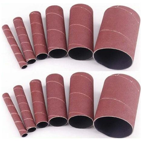 Alliandisulisem – Packung Mit 12 Schleifhülsen Für 11,4 Cm Oszillationsschleifer – Körnung 80/120 – Für Holz, Metall Und Kunststoff – Durchmesser 1,2 Bis 7,6 Cm