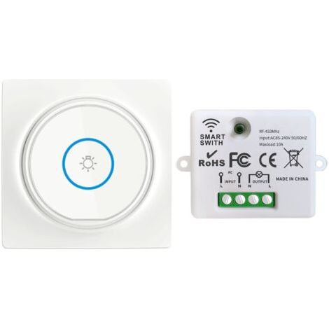Alliandis Kabelloser Schalter Mit Fernbedienung, Wasserdicht, Reichweite 100 Meter, 220v Netzteil, Kompatibel Mit Led-lampen Und Elektronischen Geräten