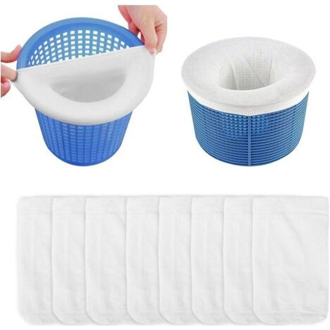 Alliandisulisem 10er-pack Pool-skimmersocken, Filtersocken, Körbe Und Skimmer, Filternetz Zur Entfernung Von Schlacke, Blättern, Moos, Pollen, Insekten, L