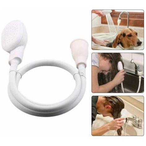 Alliandis Kunststoff-wasserhahnbrause Für Mischbatterien, Universelle Waschbecken-schlauchbrause, Passend Für Wasserhähne, Friseur-brause Für Zuhause, Babybadewanne, Haustier-brause, Toilette (1,3 M/5