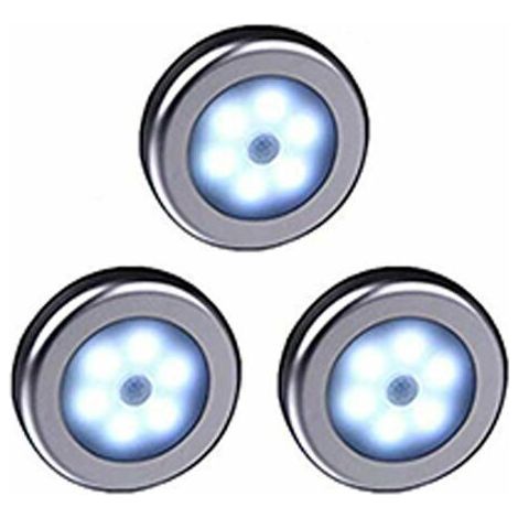 Alliandis Set Mit 3 Bewegungsmelder-leuchten Für Den Innenbereich, Selbstklebend, Batteriebetrieben, Kabellose Led-leuchten Für Schränke, Treppen, Kleiderschränke, Küche