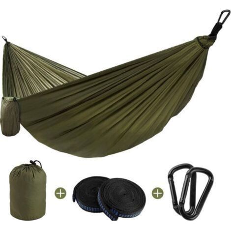 Alliandishamac Ultraleichte Reise- Und Campingtasche, 200 Kg Tragkraft, (270 X 140 Cm), Fallschirmseide, 2 Karabinerhaken, 2 Nylongurte Für Drinnen Und Draußen