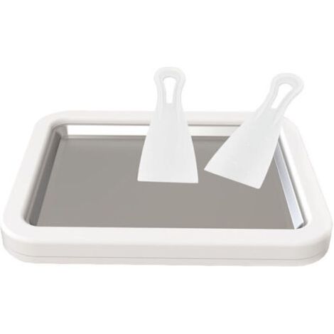 Alliandis Professionelle Eismaschine Für Gerolltes Eis Aus Edelstahl 304, 40 × 60 Cm, Hochpräzise Gekühlte Oberfläche Für Handwerklich Hergestelltes Eis