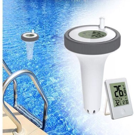 Alliandis Schwimmthermometer, Kabelloses Schwimmthermometer Für Den Innen- Und Außenbereich, Digitales Poolthermometer Mit Lcd-bildschirm