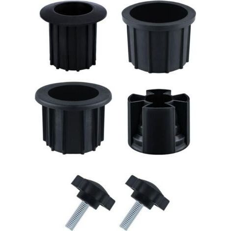 Alliandis 6-teiliges Sonnenschirmständer-set, Sonnenschirmfuß-zubehör Mit Spanndraht Und Schwarzem Knopf, Terrassenschirmzubehör Für Terrassentisch, Balkon, Garten (schwarz)