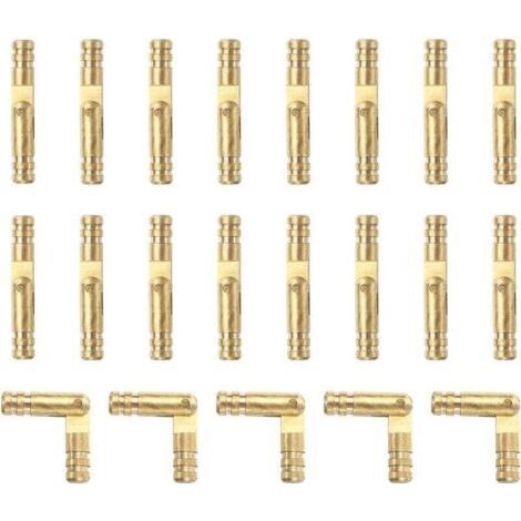 Alliandis Packung Mit 20 Unsichtbaren Messingscharnieren, 4 X 25 Mm, Kleine Verdeckte Scharniere Für Schmuckkästchen Und Spieldosen, Vergoldet