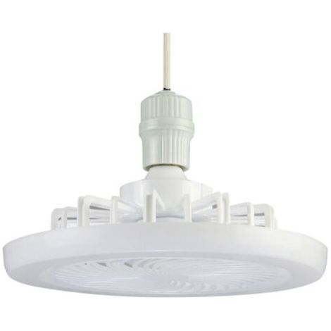 Alliandis Kleiner, Leiser Deckenventilator E27 Mit Led-beleuchtung, Einstellbarer Farbtemperatur, Variabler Helligkeit, Lampenstufen 1/2/4 Stunden, Timer, Fernbedienung, Für Büro Und Esszimmer