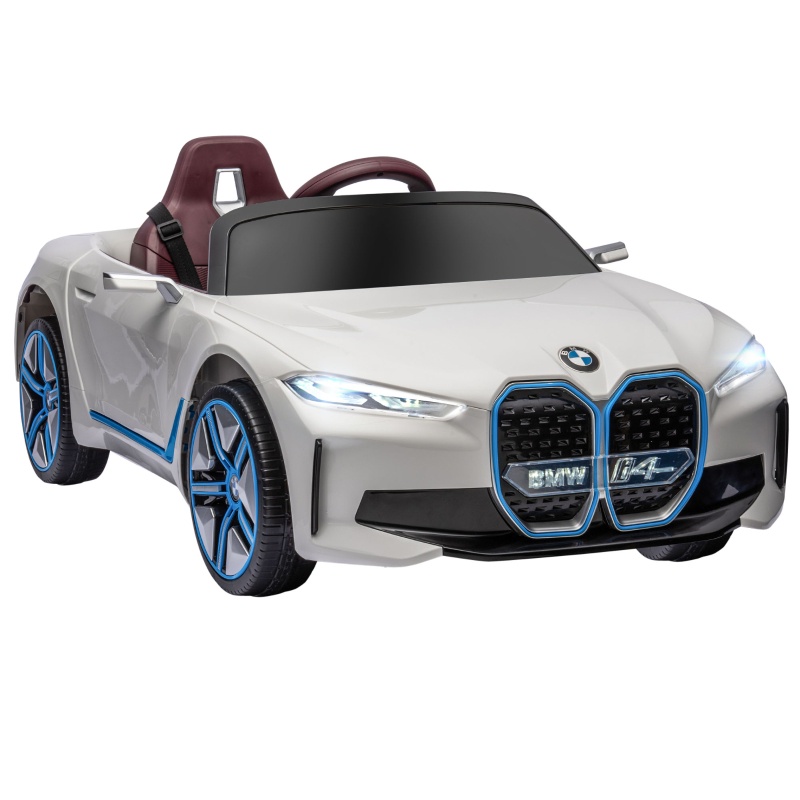 Kinder-elektroauto, 12-v-sportwagen Mit Elternfernbedienung Und Mp3-player, 115 X 67 X 45 Cm, Robuster Kunststoff, Weiß