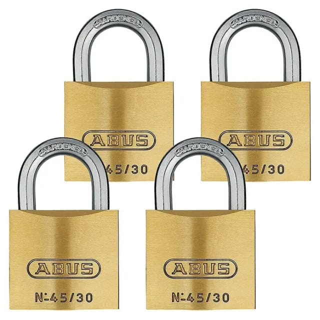 AV-Vorhangschloss-Set 45/30 Quad-Pack B/SB, Messing massiv