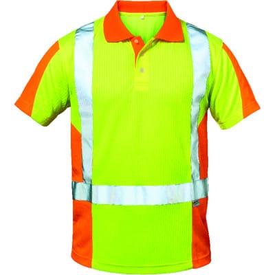 Warnschutz-Polo-Shirt ZWOLLE, warn-gelb/warn-orange, Größe M