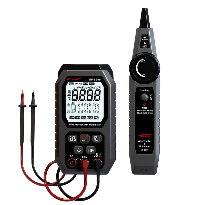 Noyafa Nf-8509 Netzwerkkabeltester Mit Multimeterfunktion, Rj45 Cat5 Cat6 Ethernet-kabeltester, Poe-tester, Störungsresistenter Tdr-kabeltester Und Kabelsucher