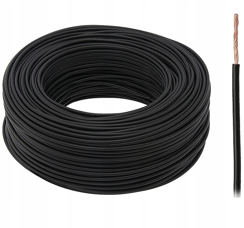 Elektrokabel Lgy 1x1 Schwarz 100 M