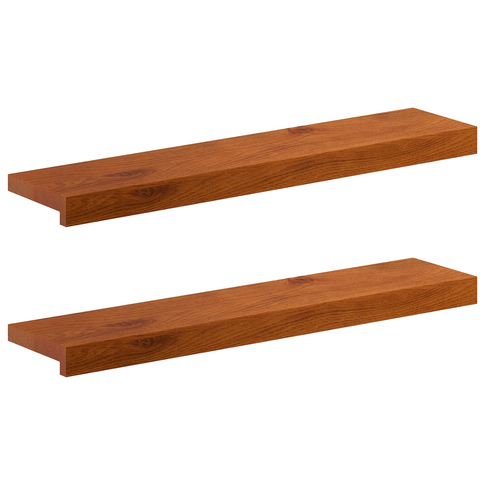 Fensterbänke 2 Stk. Braun 80 X 15 X 2 Cm Massivholz Eiche Vidaxl
