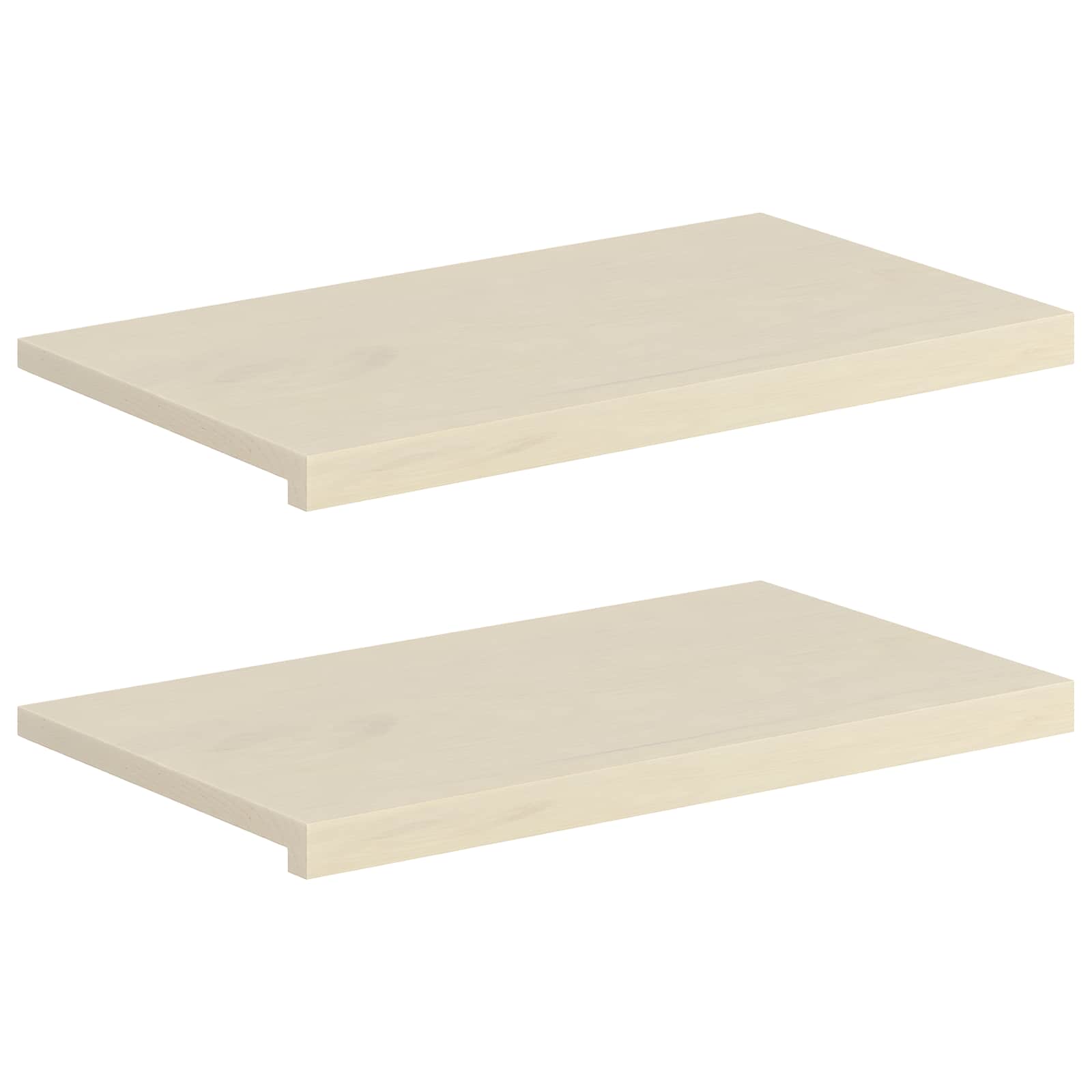 Fensterbänke 2 Stk. Weiß 80 X 40 X 2 Cm Massivholz Eiche Vidaxl