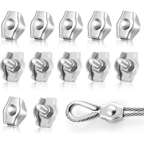 Packung Mit 12 Kabelbindern M4-4 Mm – Aus Edelstahl 304 – Zur Befestigung An Wäscheleinen