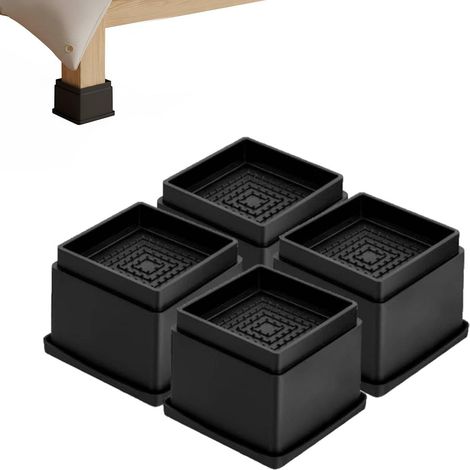 Set Mit 4 Verstellbaren Möbelfüßen Für Betten, 5 Cm Stapelbar, Für Tischbeine, Bettbeine, Rutschfeste Sofabeine