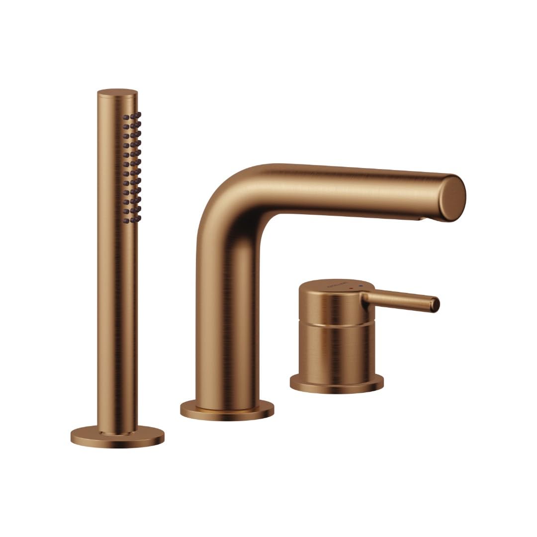Ecolam 3 Loch Wannenarmatur Pi Kupfer Gebürstet Wannenrandarmatur Badewanne Mischbatterie Handbrause