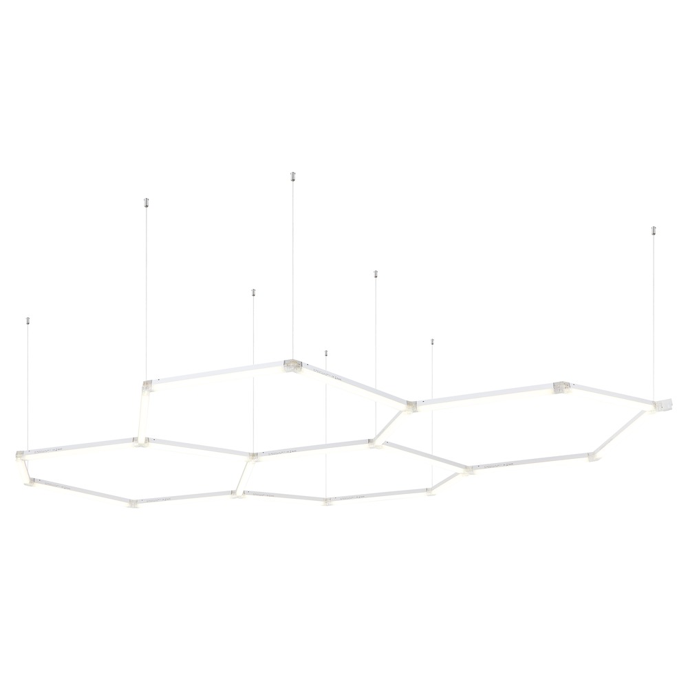Led Deckenleuchte Höhenverstellbar Deckenlampe Wohnzimmerlampe Weiß L 248 Cm