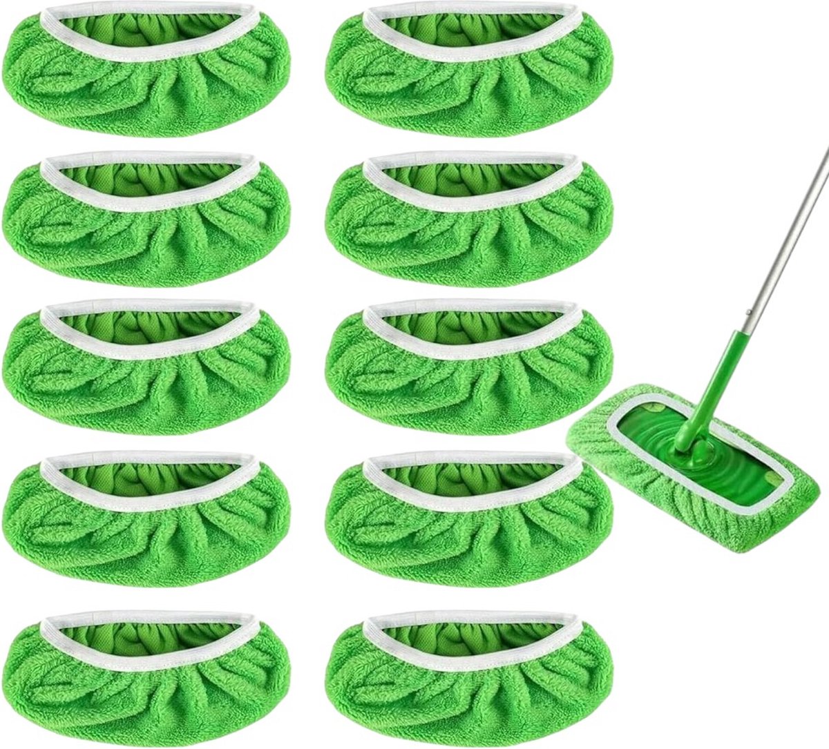 Herkömmliche Dweilpads, 10er-pack Dweilpads Für Swiffer Wasserflaschen, Microvezel Ersatzdweilpads, Natürlich Und Trocken, Swiffer Dweilpads Microvezelset, Natürliche Wasserdöschen Mit Viel Wasser (dw