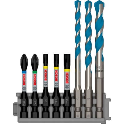 Hex-9 MultiConstruction, 5/6/8 mm, Impact Power-Bit, 50 mm PH2, PZ2, T20/25/30