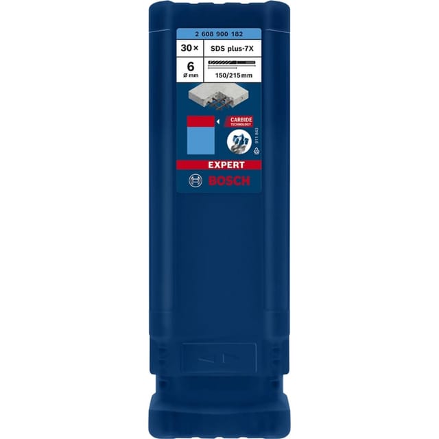 EXPERT SDS plus-7X Hammerbohrer, 6 x 150 x 215mm, 30-teilig für Bohrhämmer