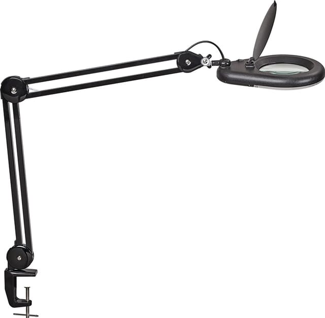 Lupenleuchte MAULviso, 6Watt, schwarz, 8263490, m. Klemmfuß
