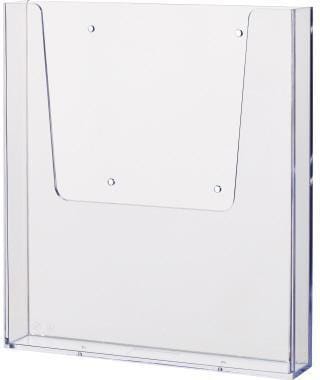 Wandprospekthalter, A4, 225x39x250mm, transparent, H2350202, Polystyrol