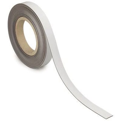 Kennzeichnungsband, 10m x 2cm x 1mm, weiß, 6524302, magnethaftend