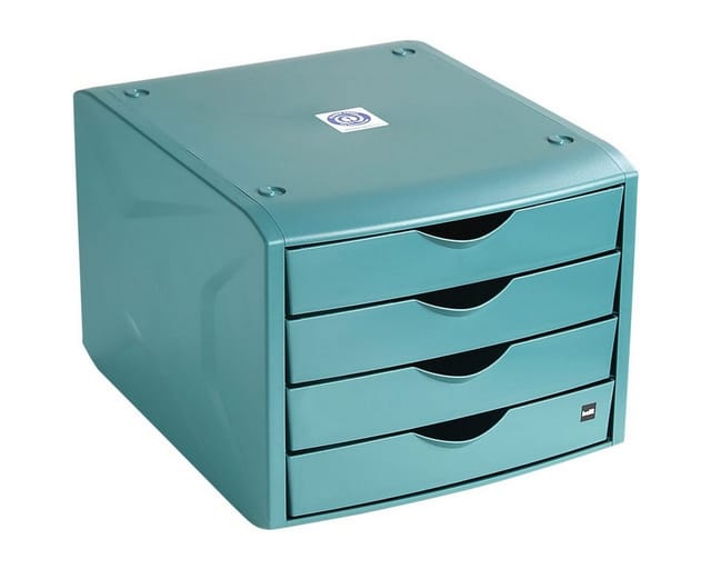 Schubladenbox the green chameleon, A4, 78x248x320mm, grün, H6429552, 4 geschl.