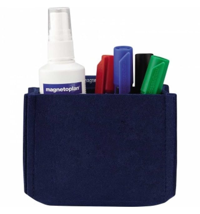 magnetoTray, medium, 130x60x100mm, blau, 1227714, magentischer Stifteköcher