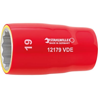 1/2" (12,5mm) VDE-Steckschlüsseleinsatz SW.10mm L.56mm