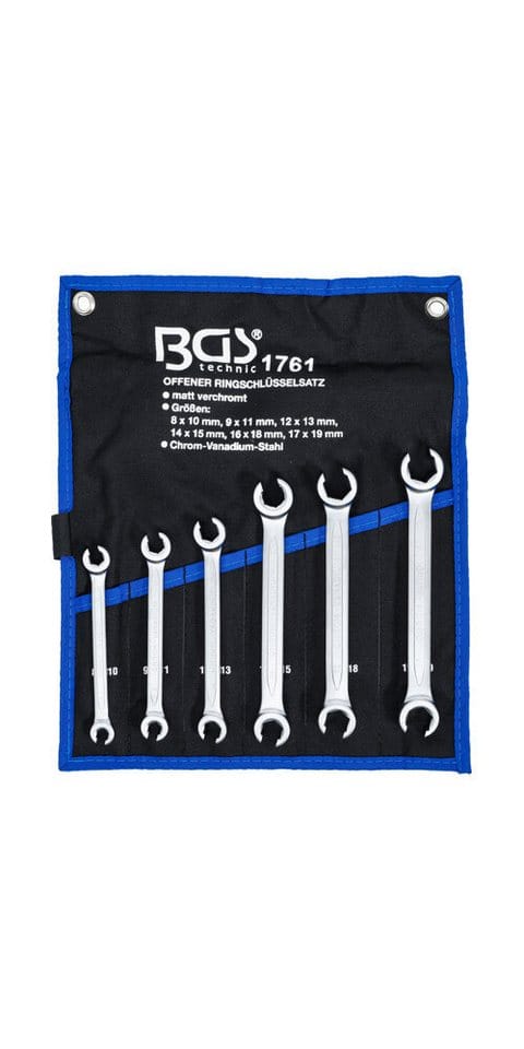Offener Doppel-Ringschlüssel-Satz SW 8 x 10 - 17 x 19mm 6-teilig