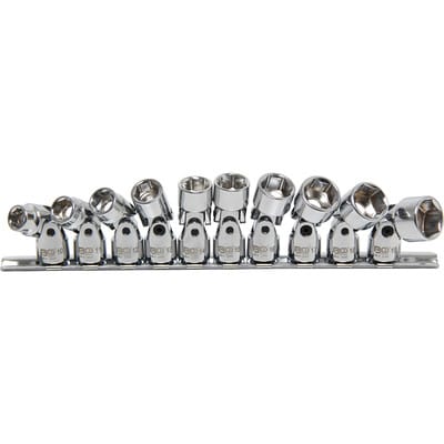 Kardangelenk-Einsatz-Satz Sechskant | Antrieb Innenvierkant 10 mm (3/8") | SW 10 - 19 mm | 10-tlg.