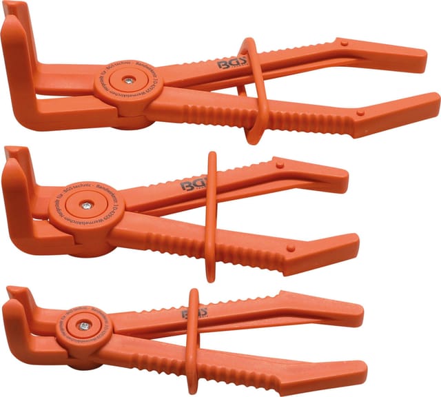 Schlauch-Abklemmzangen-Satz 90° abgewinkelt 155-220mm 3-teilig