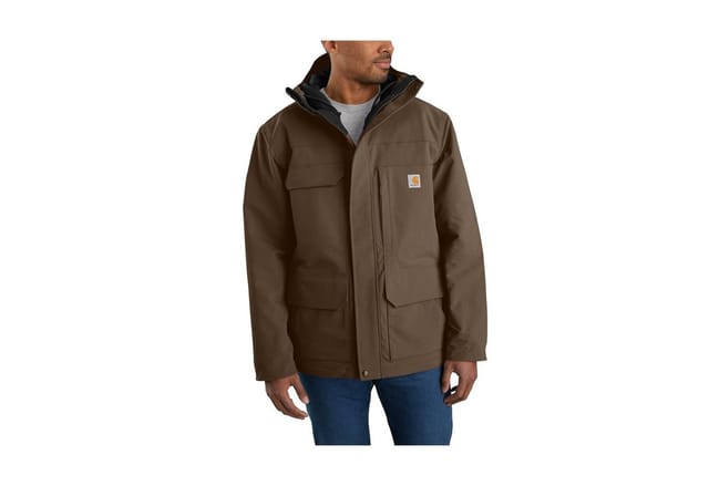 Herren Jacke SUPER DUX BONDED CHORE COAT, coffee, Größe S