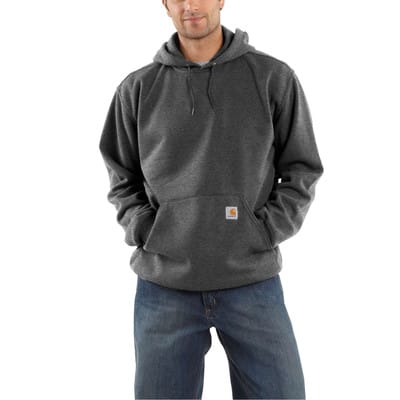 Herren Kapuzensweater Loose Fit HOODED SWEATSHIRT, carbon heather, Größe S