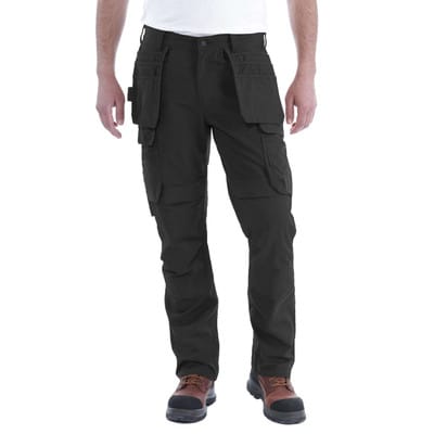Herren Arbeitshose Relaxed Fit STEEL MULTIPOCKET PANT, schwarz, Größe W38/L34