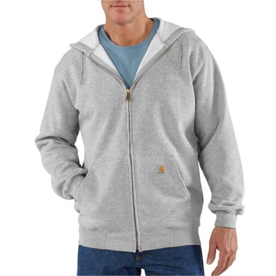 Herren Kapuzensweater ZIP HOODED SWEATSHIRT, heather grey, Größe XS