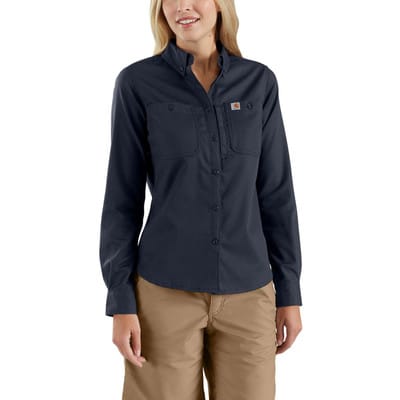 Damen Stretch-Hemd RUGGED PROFESSIONAL L/S SHIRT, navy, Größe XS